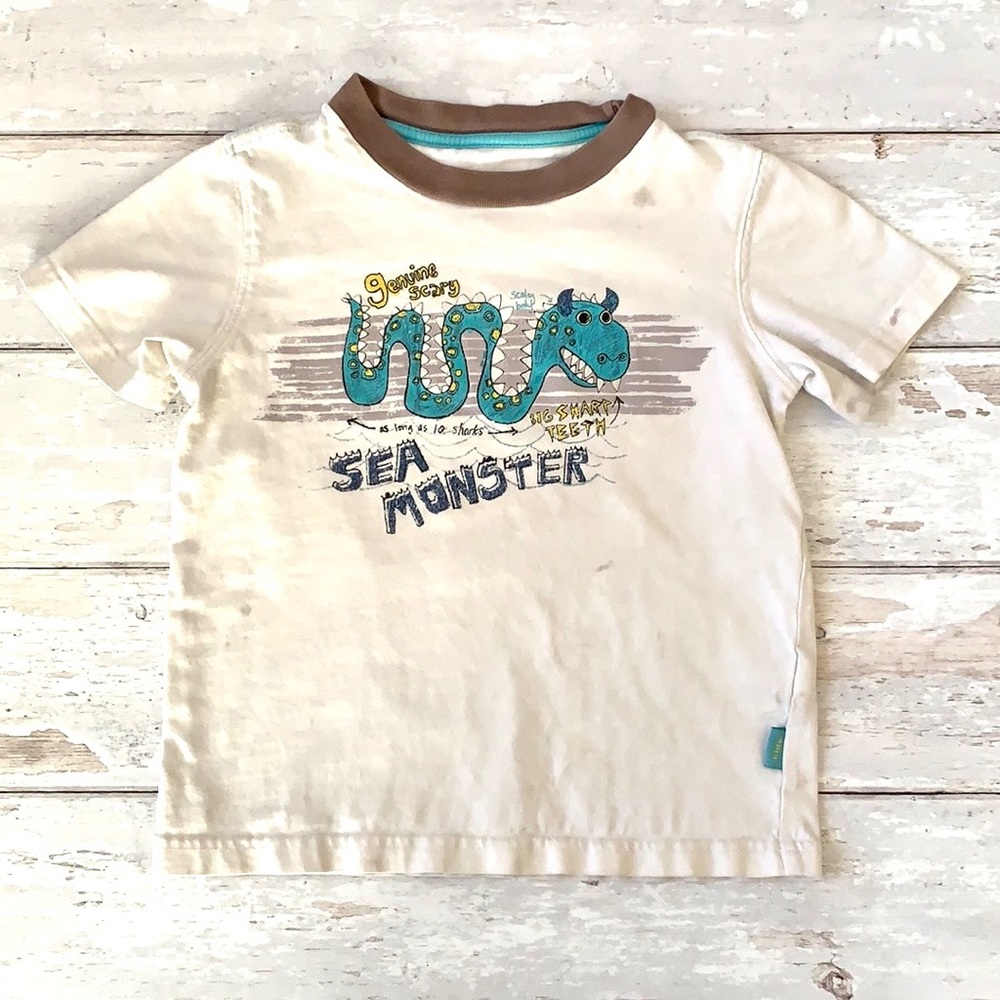 Boys 3T Sea Monster Shirt OshKosh Genuine Kids Short Sleeves Toddler